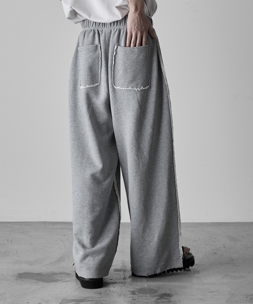 【専用】スーパーワイド コットン パンツ ＆ ダメージスウェット RUUBON スウェットパンツ ジャージ 「RUUBON」damage wide sweat