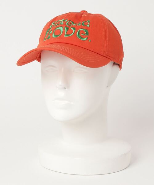 MLB Bロゴ刺繍 オレンジキャップ キャップ 帽子 「Spread Love」刺繍デザインCAP レディース