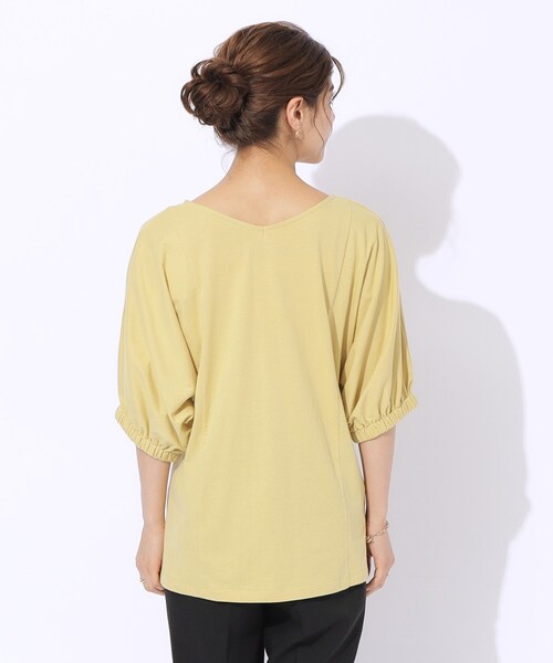 SHOO・LA・RUE tシャツ 「洗える」ウエスト調節可能 ドロスト5分