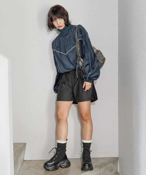 PAGEBOY パンツ サイドレースショートパンツ レディース