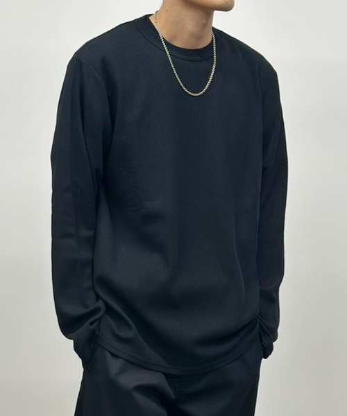 【早い者勝ち！】GALLERY DEPT. 長袖カットソー サーマル ネイビー NAVY tシャツ 「速乾 抗菌防臭」NAVY ベーシック ワッフル クルー