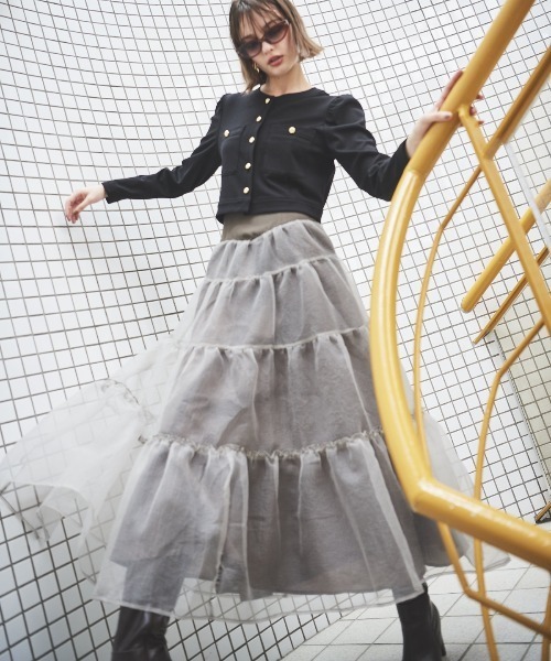 And Couture ポンチノーカラー長袖ジャケット レディース