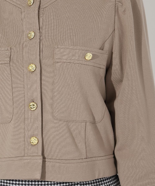 And Couture ポンチノーカラー長袖ジャケット レディース