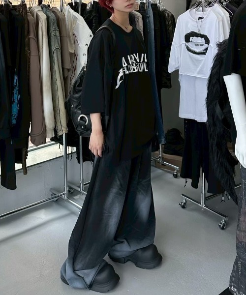 上下【nmtc+】ウォッシングスウェットセットアップ ワイドパンツ スウェットパンツ ジャージ 「nmtc+」washing sweat