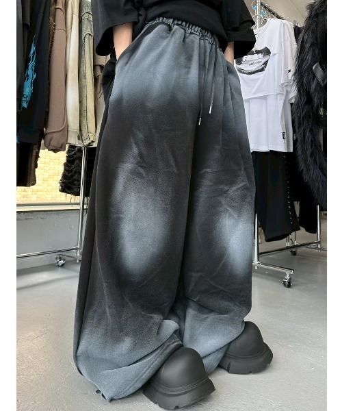 ワイドパンツ スウェットパンツ ジャージ 「nmtc+」washing sweat