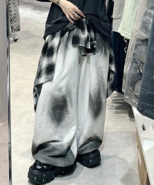 ワイドパンツ スウェットパンツ ジャージ 「nmtc+」washing sweat