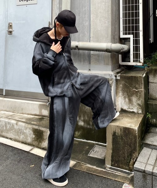 ワイドパンツ スウェットパンツ ジャージ 「nmtc+」washing sweat