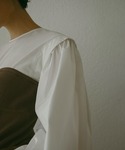 ブラウス シャツ ニットビスチェボリュームスリ...の詳細画像2