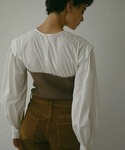 ブラウス シャツ ニットビスチェボリュームスリ...の詳細画像3