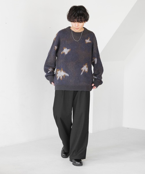 【レア】Ralph Lauren 黒 バギー ストレート ワイドスラックス レア】Ralph Lauren 黒 バギー ストレート ワイドスラックス