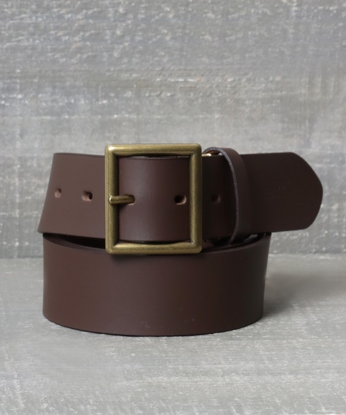 Levi's（リーバイス） ベルト 40mm 本革アンティークゴールド スクエア