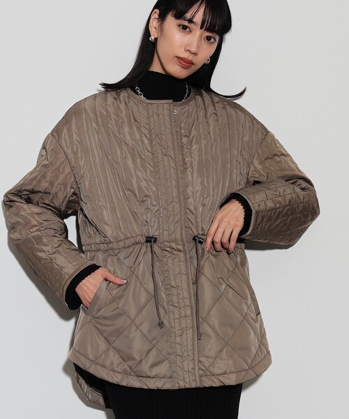 DIESEL キルティング ジャケット アウター レディース DIESEL（ディーゼル） 中綿ブルゾン ジャケット レディース ジッパー