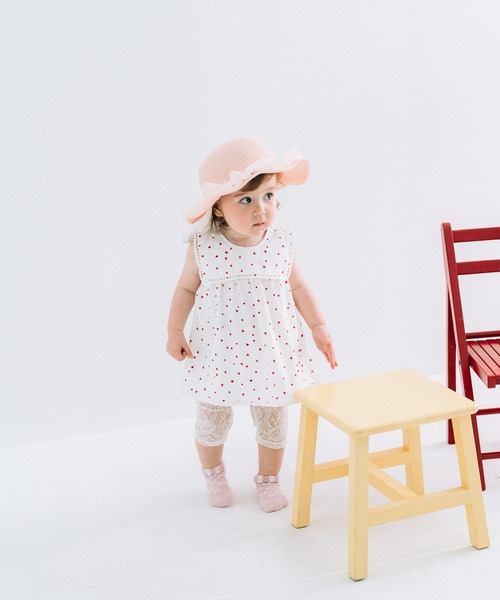 kids zoo（キッズズー） 帽子 ハット 紫外線カット チュールフリルポリ