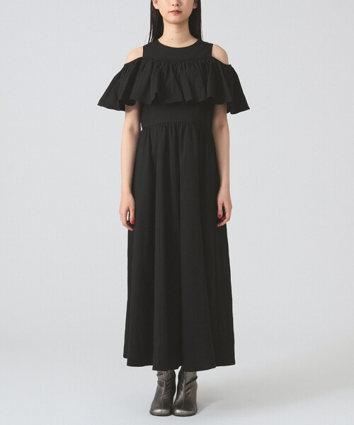 MIYAO × Ray BEAMS / 別注 ショルダー フリル ワンピース Ray BEAMS（レイビームス）の「MIYAO × Ray BEAMS / 別注