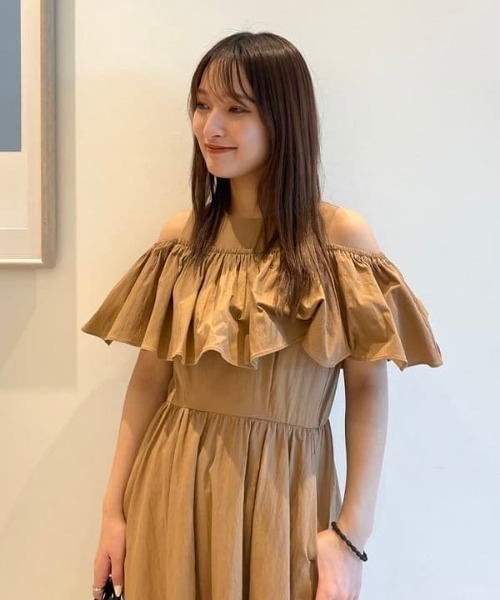 Ray BEAMS オフショルダー パフスリーブ ワンピース Sサイズ 2way Ray BEAMS オフショルダー パフスリーブ ワンピース Sサイズ