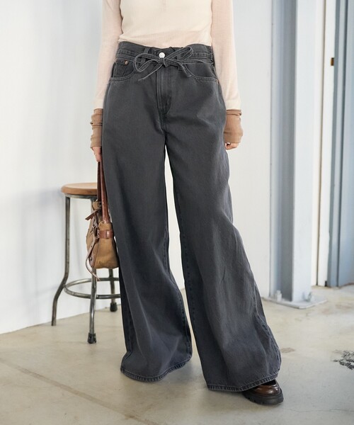 デニム・ジーパン LEVI'S Woman Jeans Blue 001T3 0002 Levi's Levi's リーバイス レディース XL スーパーワイド ワイド