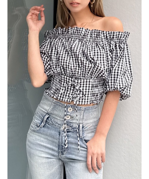GYDA - コルセットオフショルトップス GYDA（ジェイダ）の「コルセットオフショルTOPS（シャツ
