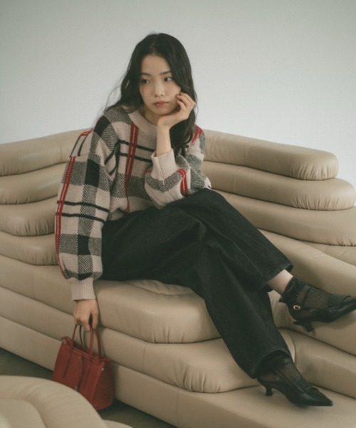 「VANNIE U」 長袖ニット FREE ベージュ レディース_画像3