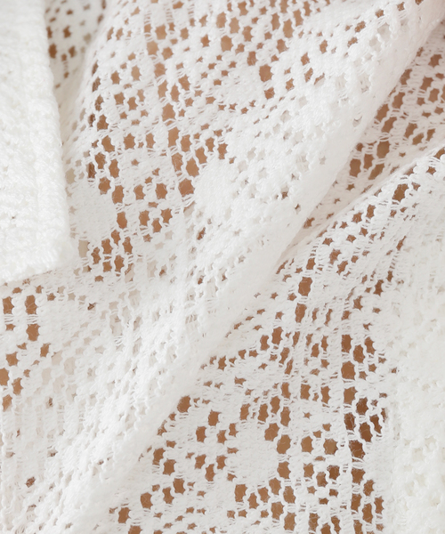 ブラウス シャツ 「JANE SMITH/ジェーンスミス」COTTON POLYESTER BLOCK LACE O：シャツ レディース JANESMITH ブラウス シャツ 「JANE SMITH/ジェーンスミス
