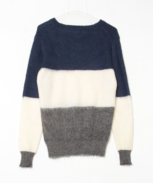 「URBAN RESEARCH ID」 Vネックニット M ネイビー レディース_画像2