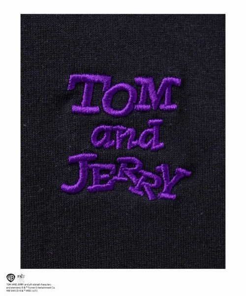 トム＆ジェリーTシャツ　ブラック tシャツ 「Tom＆Jerry /トムとジェリー 」バックエンボス デビル