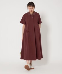 今季完売‼︎ GLR別注　ラコステ　ショートスリーブワンピース　黒　新品タグ付き☆ 別注】＜LACOSTE＞ショートスリーブ ワンピース