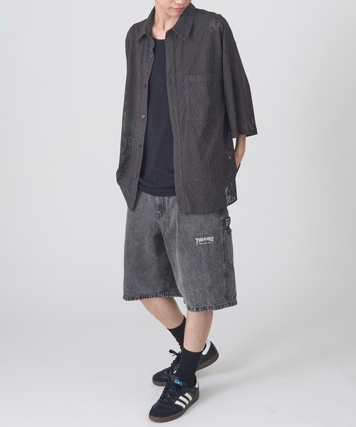 THRASHER パンツ 「THRASHER」ペインターデニムショーツ 017060