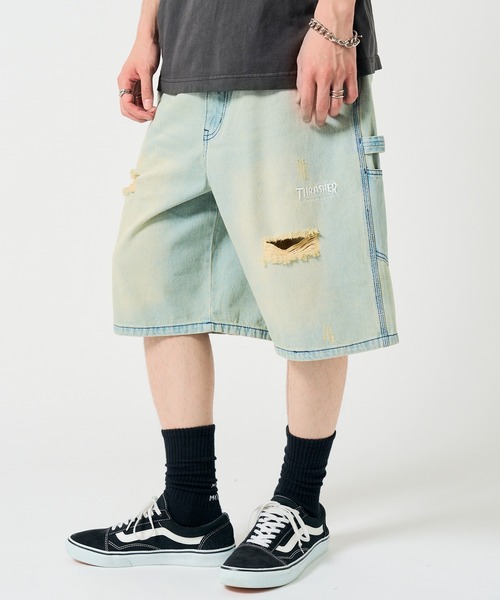 THRASHER（スラッシャー） ワイドパンツ ハーフパンツ パンツ 短パン