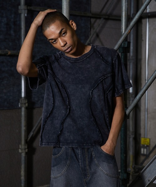 ANDER HUNK tシャツ Overdyed Inside-out T-shirt/オーバーダイ