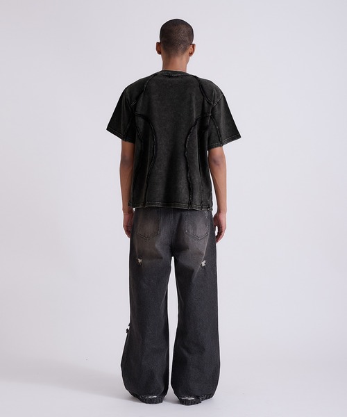 ANDER HUNK tシャツ Overdyed Inside-out T-shirt/オーバーダイ