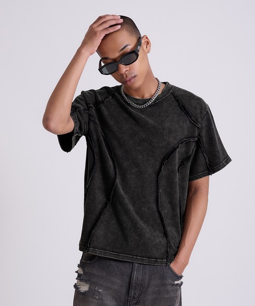 ANDER HUNK tシャツ Overdyed Inside-out T-shirt/オーバーダイ