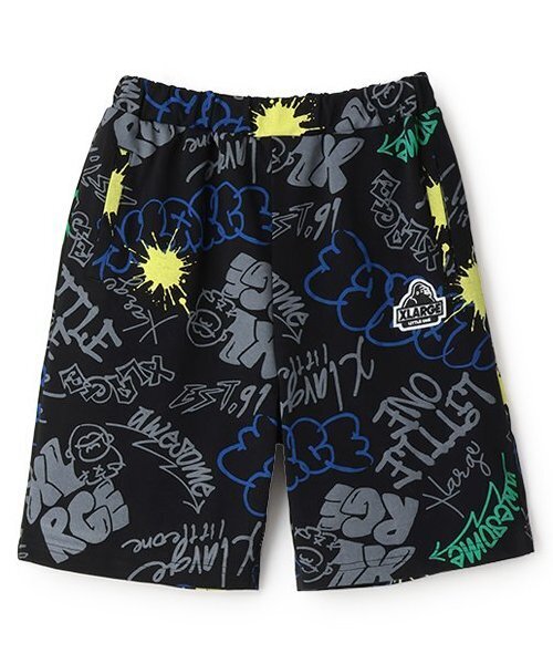 新品　XLARGE KIDS　グラフィティ総柄　セットアップ　ハーフパンツ XLARGE KIDS パンツ グラフィティ総柄ショートパンツ キッズ