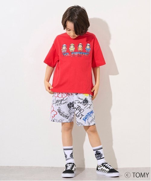 新品　XLARGE KIDS　グラフィティ総柄　セットアップ　ハーフパンツ 新品 XLARGE KIDS グラフィティ総柄 セットアップ ハーフパンツ