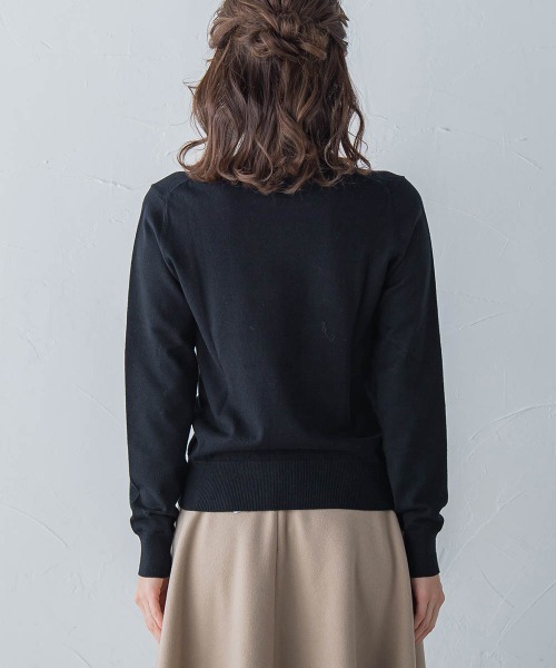 「QUEENS COURT」 長袖ニット M ホワイト レディース_画像5