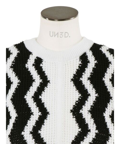 UN3D. ニット セーター CROCHET WAVE TOP / クロシェウェーブ
