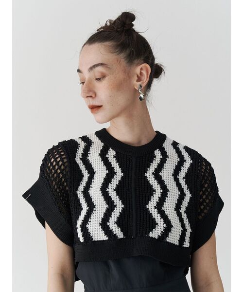 関税・送料込み!【国内発送】SANDRO Crochet クロップドトップ SANDRO Cropped Crochet Top | endource