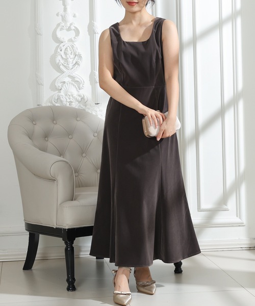 セリーヌ コットン トリオンフ ワンピース ドレス ベロア ノースリーブ