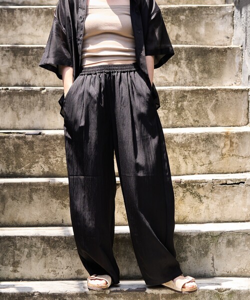 FREAK'S STORE パンツ 「接触冷感」 SUMMERCOOL タック カーブ