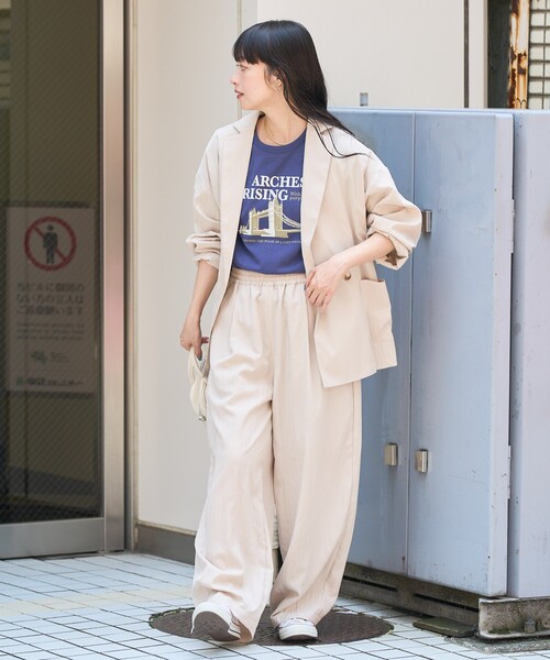 FREAK'S STORE パンツ 「接触冷感」 SUMMERCOOL タック カーブ