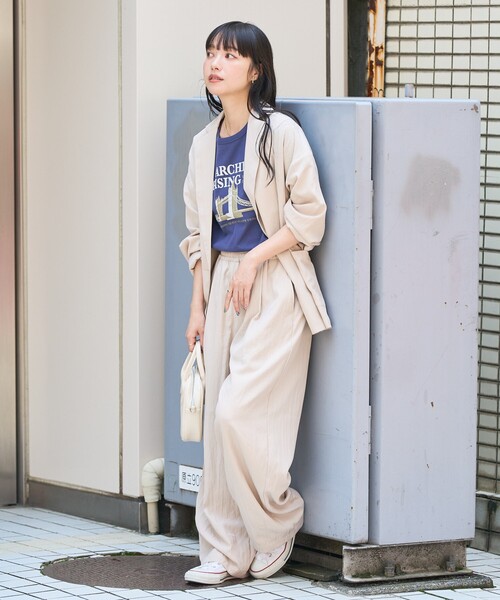 FREAK'S STORE パンツ 「接触冷感」 SUMMERCOOL タック カーブ