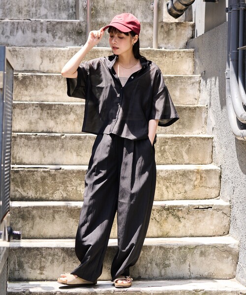 FREAK'S STORE パンツ 「接触冷感」 SUMMERCOOL タック カーブ
