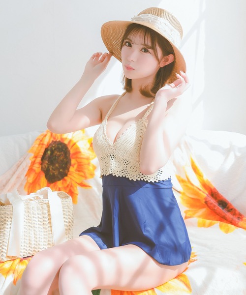 Tika（ティカ） 水着 水着 ワンピース 体型カバー 韓国風 可愛い