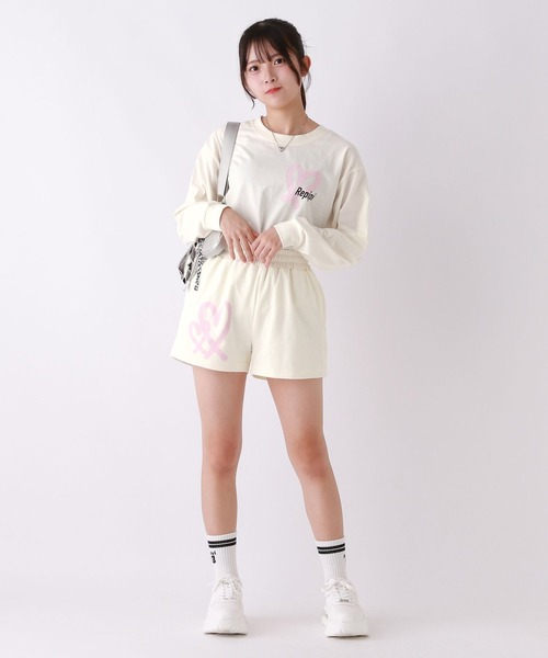 repipi armario（レピピアルマリオ） セットアップ スプレーロゴ