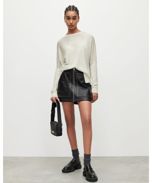 「ALLSAINTS」 長袖ニット X-SMALL ホワイト レディース_画像4