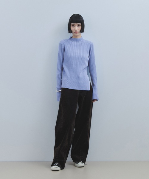 【新品】ADAM ET ROPE' アダム エ ロペ ラッフルニットプルオーバー ADAM ET ROPÉ FEMME(アダム エ ロペ ファム) / 【WEB限定】ハイネック