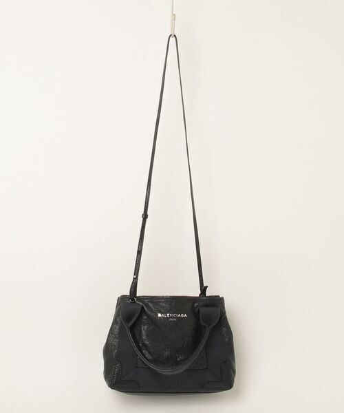 BALENCIAGA 「BALENCIAGA」 ネイビーカバス XS 2WAYバッグ