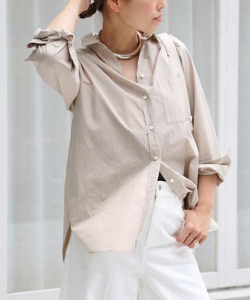 「Deuxieme Classe」 長袖シャツ FREE ベージュ レディース