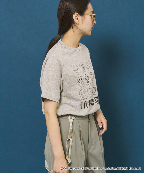 tシャツ OUT OF FRAMe 8812melangeTシャツ  SMILE レディース FRAMeWORK tシャツ OUT OF FRAMe 8812melangeTシャツ SMILE