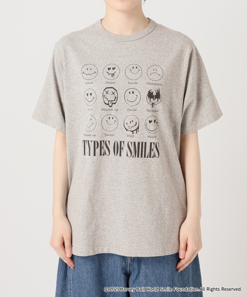 tシャツ OUT OF FRAMe 8812melangeTシャツ  SMILE レディース FRAMeWORK tシャツ OUT OF FRAMe 8812melangeTシャツ SMILE