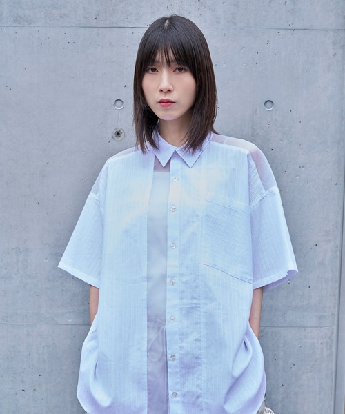 リリーページ Nora Lily シャツ 「Nora Lily」See-through Parts Switch S/S